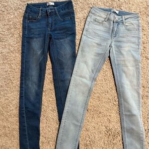 EPIC THREADS- Set of Two Denim skinny leg Jeggings  in Light and Dark Blue